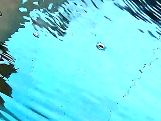 Flashing My Big Dick to a Girl by the Swimming Pool - She Sucks and Rides Me While People Watch - Miss Creamy