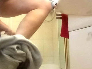 A Mature BBW Taking a Hot Shower