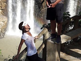 So Much Piss and Cum at the Waterfall