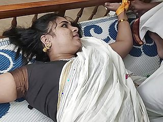 Vaishnavy kerala saree bdsm both hands and legs tied on both end of bed and doing navel lick with lip lock hot romance by Sharun