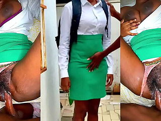 18-year-old Schoolgirl in Uniform: Visits Boyfriend During Class & Gets a Creampie (Full Video)