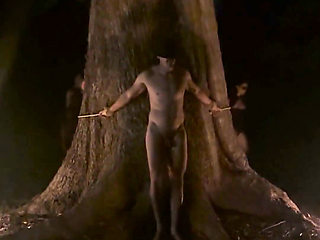 Halloween Witches Lick Ass and Suck Cock of a Tied-up Guy