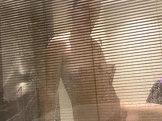 Invisible Cam in the Hotel Bathroom, Watch on the Pregnant Redhead Woman in the Hotel Bathroom with Window