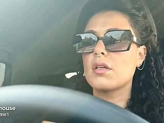 Italian Girl Ass Fucked and Slapped and Spat in the Trunk of the Car!