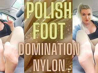 99 Beige Nylon Domination Foot