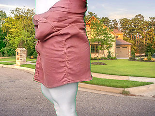 Sissy Slut Mini Leather Jacket and Mini Leather Skirt Crossdresser