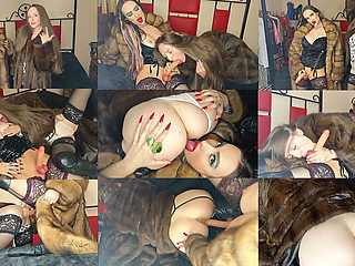 Trans Girl Ladyboy in a Sable Fur Coat Fucks Her GF in a Muskrat Fur Coat