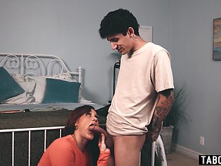 Middle Eastern stepmom MILF caught pussy squirting by her stepson
