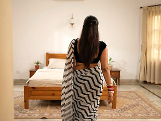 Big ass indian bhabhi best blowjob and fucking pussy doggy style with desi saree removing