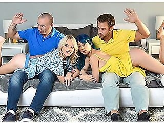 Kate Bloom & Jewelz Blu Get Their Booties Spanked And Pussies Drilled By Step Dads