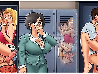 My Collage Friend Wants To Fuck Her In The Collage Inside Of My Locker - Summertime Saga Game Play