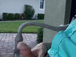 Front Porch Fast Masturbation and Talking