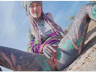 Dreadhead Horny Hippie Girl Gets Anal Fuck Outdoors By Tattooed Dick - Pov With Lily Lu