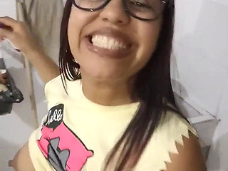 18 year old brunette big saggy tits from New York United States fucking her stepbrother's big dick hos