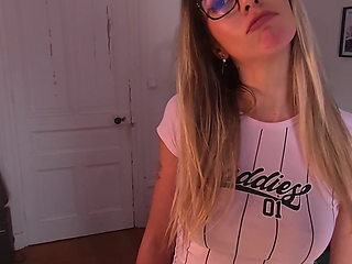 Blowjob with my geek Ray Scott, by Polly Gardel porn actress