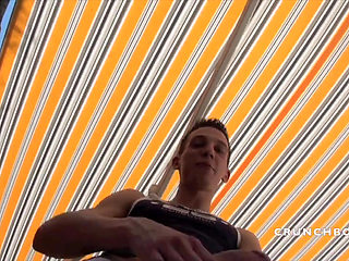 Jimy fucked by hiss friend outdoor