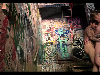 Trans Girl Public Fucking of a Trans Man in an Abandoned Powerplant