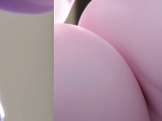 Curvy Mei Huge Boobs Purple Toy Anal Gape Stretch & Sperm Belly Inflation - 3D Rule34 Animation