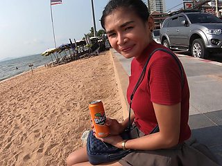 Thai temptress teases with her alluring naturals while delivering a steamy POV BJ