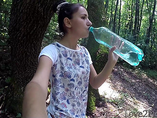 Pissing in the Woods and Wiping Pussy with a Leaf - Compilation