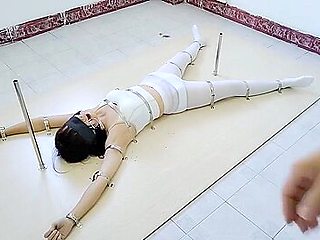 Asian Girl Bolted Down
