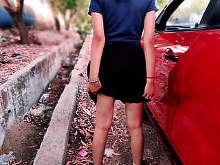 Roadside Tease and Squirt Near Stranger