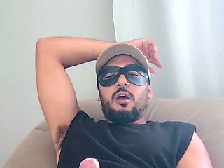 Boy moaning loudly with lust and masturbating intensely.