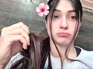 Young Girl Jumping and Showing off Her Pussy