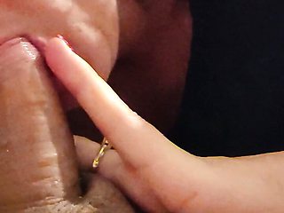 I suck his dick until he cums in my mouth and throat  - POV Blowjob