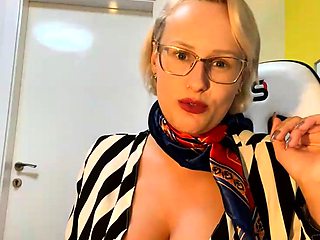 Beautiful blonde nanny and big boobed blonde MILF get pumped