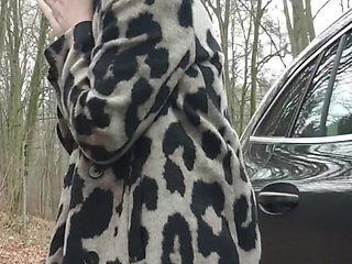 Julie naked in the forest