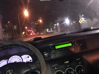 Risky Sloppy Car Horny Blowjob