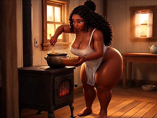 Sensual Natural Intimate Daily Routine Of A Gorgeous Curvy Black Peasant Woman Peaceful Rural Countryside Life