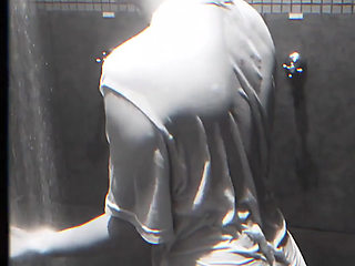 Big Ass Blonde Showing off Under the Shower in My T-shirt