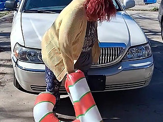 Big Beautiful Woman Nurse Vicki Crushes This Blow up Candy Cane