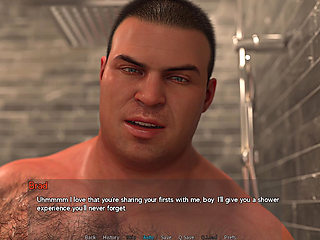 Stepdaddy May Love - Hunk Daddy's Golden Shower & Sloppy Blowjob for Twink in Steamy Shower