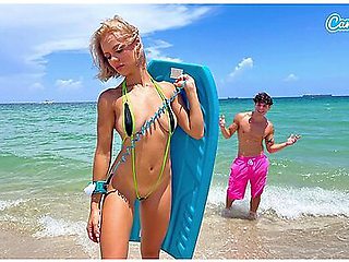 Milane Blanc - Blonde Teen With Big Natural Tits In Micro Bikini Picked Up On The Beach And Destroyed By A Stranger