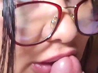 Curious Stepmom Watches TV and Sucks Stepson's Cock