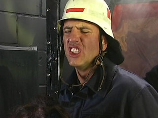 Slutty German firefighters sluts sharing dicks in the station