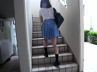 Sexy Asian schoolgirls in uniform voyeur upskirt compilation