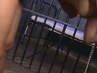Nose Hooked Collared Slut Takes Wax Then Dungeon Gangbang