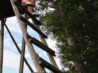 Xxl Pissing From Above in the Forest