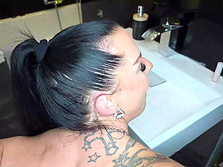 During a Break in Filming. Spontaneously Fucked in the Bathroom