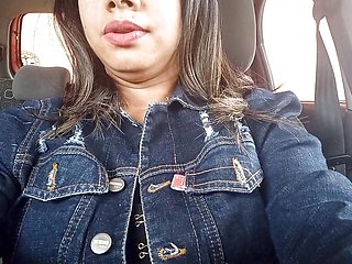 Check Out This Exciting Story!! the Stepdaughter in Her Car Taking Out Her Tits in Desperation to Put Her Cock in Her Tight and