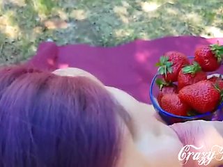 This Slut Loves Sucking Dick And Eating With Cum - Straw Berry