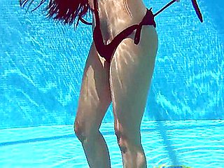 Swimming Pool Nudist Action By Sexy Latina Babe Andreina