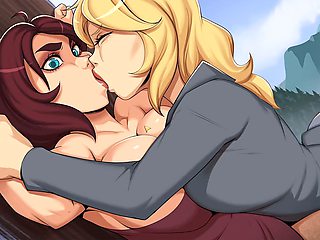 Video game porn, girly-girl, public