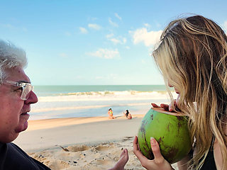 I ask a couple in the Caribbean for a coconut and screw the woman while the husband goes to get it.