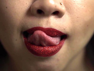 Lip tease – very erotic