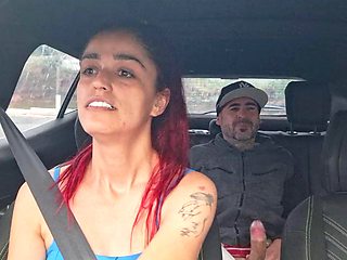 App Driver Catches Passenger Jerking Off From Behind!